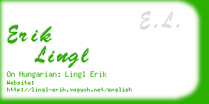 erik lingl business card